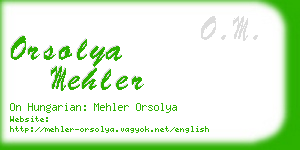 orsolya mehler business card